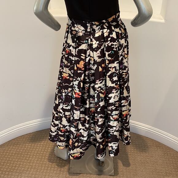 Principessa Bridal Black Printed Hi/Lo Fit & Flare Pleated Dress size 8 - Picture 8 of 15